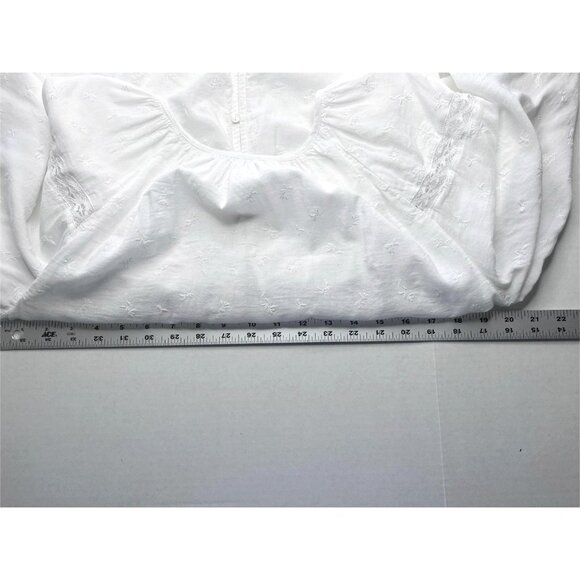 Old Navy Peasant Cottagecore Top Lace Embroidered Raglan Sleeve sz XS Tall - Picture 6 of 9